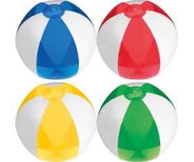 Strandball bicolour farbig/transparent