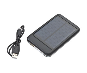 Solar Powerbank aus Metall mit 4.000 mAh